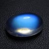 unique pcs wow wow - unbealivable - tope grade highest quailty - RAINBOW MOONSTONE - oval shape cabochon very very very rare quality - eye clean - full blue moon flashy fire all arround in the stone size 8.5x13 mm thick 6 mm weight 5.55 cts